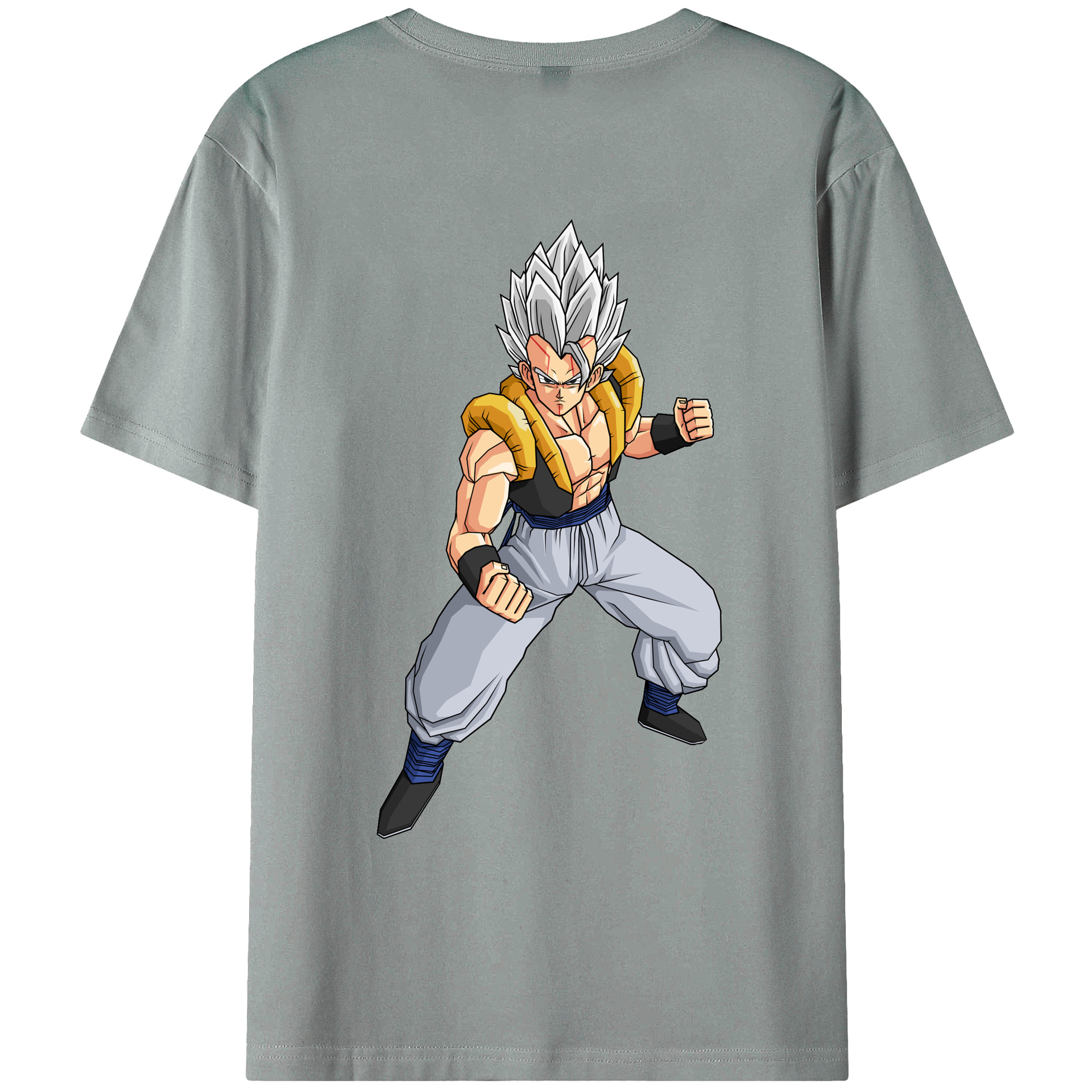（画像用） ドラゴンボール ベジータ四世（Bejīta Yonsei）DRAGON BALL Vegeta IV 綿100％ メンズ半袖Tシャツ（バックプリント） 通気性